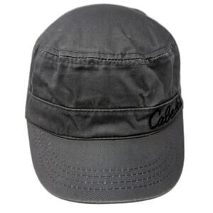 Cabela's Cadet Army Cap Gray One Size Stretchable Embroidered Outdoor Ladies Fit
